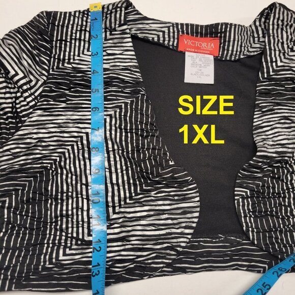 Plus Size Black Dress and Jacket Metallic Silver Print Dress Size XL  1XL - New - Picture 8 of 12